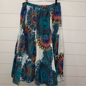 Travel Smith Colorful Bohemian Women's Cotton Skirt Size XL